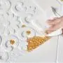 [3D Wall Tile Sticker] 50pcs/100pcs/200pcs 3D Wall Tile Sticker - Foam Self-Adhesive Anti-Collision Wallpaper - Waterproof Moisture-Proof Ceiling Sticker, Easy To Stick And Peel, Easy To Clean And Free Cutting, For Kitchen Living Room Bathroom Corridor