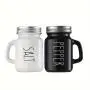2pcs Vintage Glass 4.4OZ Farmhouse Salt And Pepper Shaker Set With Handle And Stainless Steel Lid 2pcs Vintage Glass 4.4OZ Farmhouse Salt And Pepper Shaker Set With Handle And Stainless Steel Lid