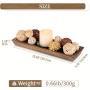 [Rustic Farmhouse] Rustic Farmhouse Wooden Tray - 15.6" Rectangle - Decorative Tray for Dining, Coffee, Kitchen, and Fireplace