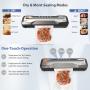 [Automatic Food Vacuum Sealer] 5 Modes Automatic Food Vacuum Sealer Machine - Compact One-Touch Food Sealer Vac Pack Machine - 15 Sealer Bags and Built-in Cutter for Sous Vide & Dry Moist Foods