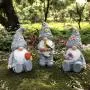 [3-Piece Rustic Gnome Statue Set] Resin Gnome Garden Statue: 3-Piece Set, American Rustic Style, Suitable for Indoor and Outdoor Use, No Electricity Required, Brand: Yi Zhitan