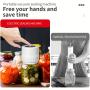 POMEADE- Mason Jar Vacuum 2 IN 1 Design Motorized Mason Jar Vacuum Sealer Kit, Fully Automatic Suction Stop Food Storage Vacuum Sealer For Wide And Regular Mouth Mason Jars, Black