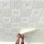 [3D Wall Tile Sticker] 50pcs/100pcs/200pcs 3D Wall Tile Sticker - Foam Self-Adhesive Anti-Collision Wallpaper - Waterproof Moisture-Proof Ceiling Sticker, Easy To Stick And Peel, Easy To Clean And Free Cutting, For Kitchen Living Room Bathroom Corridor