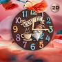[Whimsical Gnome Coffee Clock] Whimsical 1pc Gnome Coffee Time Fiberboard Silent Round Wall Clock - Cozy Decor for Morning Coffee Breaks & Family Gatherings - AA Battery Operated (Not Included)