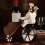 Chic Chef-Themed Bicycle Wine Rack - Resin Art & Craft for Home Bar and Kitchen Decor, Perfect for Room Decor Chic Chef-Themed Bicycle Wine Rack - Resin Art & Craft for Home Bar and Kitchen Decor, Perfect for Room Decor