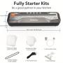 [Automatic Food Vacuum Sealer] 5 Modes Automatic Food Vacuum Sealer Machine - Compact One-Touch Food Sealer Vac Pack Machine - 15 Sealer Bags and Built-in Cutter for Sous Vide & Dry Moist Foods