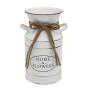 [Rustic | Vintage] Rustic Metal Galvanized Vase | Vintage Farmhouse Distressed Milk Jug with 