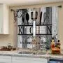 2pcs Bohemian Kitchen Curtains - Blackout Privacy Protection for Windows, Abstract Design with 2pcs Bohemian Kitchen Curtains - Blackout Privacy Protection for Windows, Abstract Design with