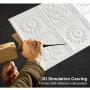 50PCS 3D Waterproof Self-Adhesive White Flower Wallpaper Wall Stickers for Living Room, Kitchen and Bedroom, Moisture-Proof Wall Home Decoration