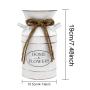 [Rustic | Vintage] Rustic Metal Galvanized Vase | Vintage Farmhouse Distressed Milk Jug with 
