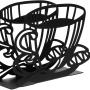 Elegant Black Iron Napkin Holder - Coffee Cup Design, Vertical Tabletop Paper Towel Clip for Home, Hotel & Cafe Decor