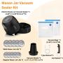 [Automatic Vacuum Sealer] 3 In 1 Electric Mason Jar Vacuum Sealer - Automatic Vacuum Pump With One-Touch Operation - Leak-Proof Seal For Regular And Wide-Mouth Canning Jar, Portable Food Saver For Freezer Dried Food Storage, Kitchen Tools