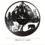 [LED Wall Clock] Unique LED Vinyl Wall Clock | Forest Bear Moose Elk Wall Clock Mountain Home Wall Clock | Original Gift for Living Room, Bedroom, Office Decor - Perfect Gift for Birthday, Mothers Day, Spring Season, Graduation, Christmas