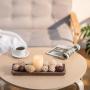 [Rustic Farmhouse] Rustic Farmhouse Wooden Tray - 15.6" Rectangle - Decorative Tray for Dining, Coffee, Kitchen, and Fireplace
