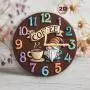 [Whimsical Gnome Coffee Clock] Whimsical 1pc Gnome Coffee Time Fiberboard Silent Round Wall Clock - Cozy Decor for Morning Coffee Breaks & Family Gatherings - AA Battery Operated (Not Included)