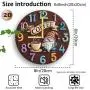 [Whimsical Gnome Coffee Clock] Whimsical 1pc Gnome Coffee Time Fiberboard Silent Round Wall Clock - Cozy Decor for Morning Coffee Breaks & Family Gatherings - AA Battery Operated (Not Included)