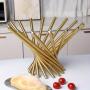 1pc Large Golden Stainless Steel Fruit Basket – Modern European Style Living Room Decor, Creative Metal Wire Design for Fruits, Flowers, or Home Accessories
