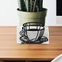 Elegant Black Iron Napkin Holder - Coffee Cup Design, Vertical Tabletop Paper Towel Clip for Home, Hotel & Cafe Decor