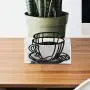 Elegant Black Iron Napkin Holder - Coffee Cup Design, Vertical Tabletop Paper Towel Clip for Home, Hotel & Cafe Decor