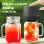 [Automatische Vakuumdichtungsmaschine] 10-teiliges Set wiederaufladbarer Vakuumdichtungsset für Mason-Gläser, One-Key-Start Automatischer Dichter, Flache Deckel, Geeignet für breite und konventionelle Öffnungen, Gute Abdichtung