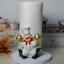 1pc Chef Double Tray Paper Towel Holder