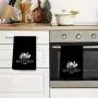 Soft & Absorbent 2pcs Microfiber Kitchen Towels - Spoon & Fork Design, Perfect for Drying Dishes & Hands - Ideal for Holiday Decor & Everyday Use