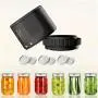 [Vacuum Sealer] Automatic Electric Mason Jar Vacuum Sealer 1pc | One-Touch Operation, Leak-Proof Seal, Portable Food Saver For Regular And Wide-Mouth Canning Jar, Freezer Dried Food Storage, Kitchen Tools