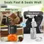 10 Flat Lids, 6 Covers - IPOW Rechargeable Mason Jar Vacuum Sealer Kit for Wide-Mouth & Regular-Mouth Jars with Great Seal