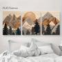 3pcs Wooden Mountain Landscape Canvas Prints - Waterproof Forest Art Wall Decor for Home, Office, and Dormitory, Pine Wood Frame, Indoor/Outdoor Use, Mountain Wall Ar