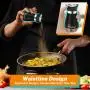 4 Oz Schwarzes Salz- und Pfefferstreuhalter Set mit Griff, wiederbefüllbar – ideal für Restaurants, Hochzeiten, Wohngeschenke, Küchenaccessoires und Dekoration.