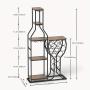 11 Bottle Beverage Holder - 5-Tier Freestanding Storage with Hanging Goblet Holder And Multiple Storage Shelves - Perfect for Home, Storage in Kitchen, Dining Room, Or Any Room, This Is The Perfect Piece of Storage Furniture.