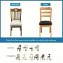 4/6 Stück wasserdichte PU-Stoff-Couchtuch für Dining Chairs – Abnehmbare gepolsterte Sitzkissenhülle für Esszimmer, Hotel, Küche und Wohnraum Dekoration, Oster Dekoration
