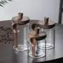 [Glass Storage Jars] 3pcs Glass Storage Jars With Spoons - Coffee, Candy, Biscuit, Tea, Snack, Seasoning, Salt, Pepper Jars