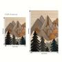 3pcs Wooden Mountain Landscape Canvas Prints - Waterproof Forest Art Wall Decor for Home, Office, and Dormitory, Pine Wood Frame, Indoor/Outdoor Use, Mountain Wall Ar