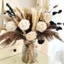 [Artificial Flower Bouquet] 67pcs Artificial Flower Bouquet - Rose Arrangement for Home Decor, Wedding Decor, Valentine's Gift Set, Halloween, Christmas, Thanksgiving Decoration