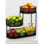 1pc Multi-Tier Metal Elegant Fruit Basket - Luxury Design for Living Room & Coffee Table, Versatile Snack and Fruit Holder