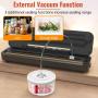 [Fully Automatic Vacuum Sealer] 5-in-1 Fully Automatic Vacuum Sealer Machine - 75KPa Food Vacuum Saver with Starter Kits, 15 Bags, Cutter, Easy Clean, Compact