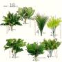 18pcs UV Protected Artificial Boxwood Stems - Evergreen Faux Greenery for Indoor/Outdoor Hanging, Garden, Porch, Window Box, and Home Wedding Decor - Perfect Get Well Gift