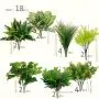 18pcs UV Protected Artificial Boxwood Stems - Evergreen Faux Greenery for Indoor/Outdoor Hanging, Garden, Porch, Window Box, and Home Wedding Decor - Perfect Get Well Gift