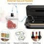 [Fully Automatic Vacuum Sealer] 5-in-1 Fully Automatic Vacuum Sealer Machine - 75KPa Food Vacuum Saver with Starter Kits, 15 Bags, Cutter, Easy Clean, Compact
