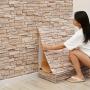 27.5"x16.4' Waterproof Brick & Rock Pattern Wallpaper - Peel & Stick Contact Paper for Living Room, Kitchen, Bedroom Decor, Easy Apply PVC Roll