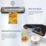 [Automatic Food Vacuum Sealer] 5 Modes Automatic Food Vacuum Sealer Machine - Compact One-Touch Food Sealer Vac Pack Machine - 15 Sealer Bags and Built-in Cutter for Sous Vide & Dry Moist Foods