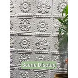 50PCS 3D Waterproof Self-Adhesive White Flower Wallpaper Wall Stickers for Living Room, Kitchen and Bedroom, Moisture-Proof Wall Home Decoration