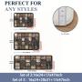 [Soft Kitchen Mat] 2/3 set Soft Flannel Kitchen Mat, Classic Geometric Stone Floor Rug | Vintage Country Style Rug, Farmhouse Kitchen Rug, Comfortable and Easy to Clean, Suitable for Bedroom Living Room Dining Room Kitchen Bathroom Entrance Laundry Room
