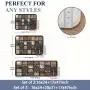 Weicher Küchenteppich | 2/3er Set aus Flanell, Klassischer geometrischer Steinboden-Teppich | Vintage Landhausstil Teppich | Küchentapete im Landhausstil, Komfortabel und leicht zu reinigen, geeignet für Schlafzimmer, Wohnzimmer, Esszimmer, Küche, Badezim