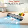 [Fully Automatic Vacuum Sealer] 5-in-1 Fully Automatic Vacuum Sealer Machine - 75KPa Food Vacuum Saver with Starter Kits, 15 Bags, Cutter, Easy Clean, Compact