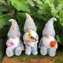 [3-Piece Rustic Gnome Statue Set] Resin Gnome Garden Statue: 3-Piece Set, American Rustic Style, Suitable for Indoor and Outdoor Use, No Electricity Required, Brand: Yi Zhitan