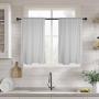 2pcs Bohemian Kitchen Curtains - Blackout Privacy Protection for Windows, Abstract Design with 
