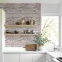 27.5"x16.4' Waterproof Brick & Rock Pattern Wallpaper - Peel & Stick Contact Paper for Living Room, Kitchen, Bedroom Decor, Easy Apply PVC Roll