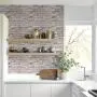 27.5"x16.4' Waterproof Brick & Rock Pattern Wallpaper - Peel & Stick Contact Paper for Living Room, Kitchen, Bedroom Decor, Easy Apply PVC Roll